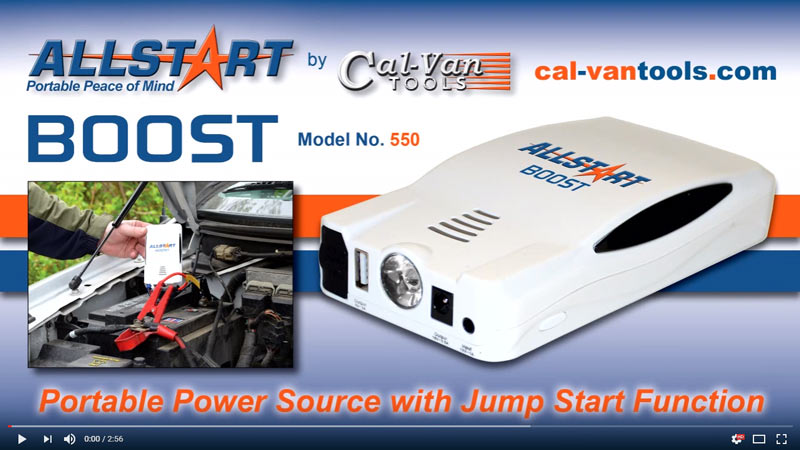 Cal Van AllStart 400 Amp 12V Pocket Jump Starter & USB Back Up Power Source #550 