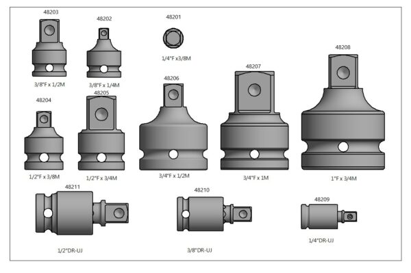 11 PC Impact Adapter Socket Set - Image 2