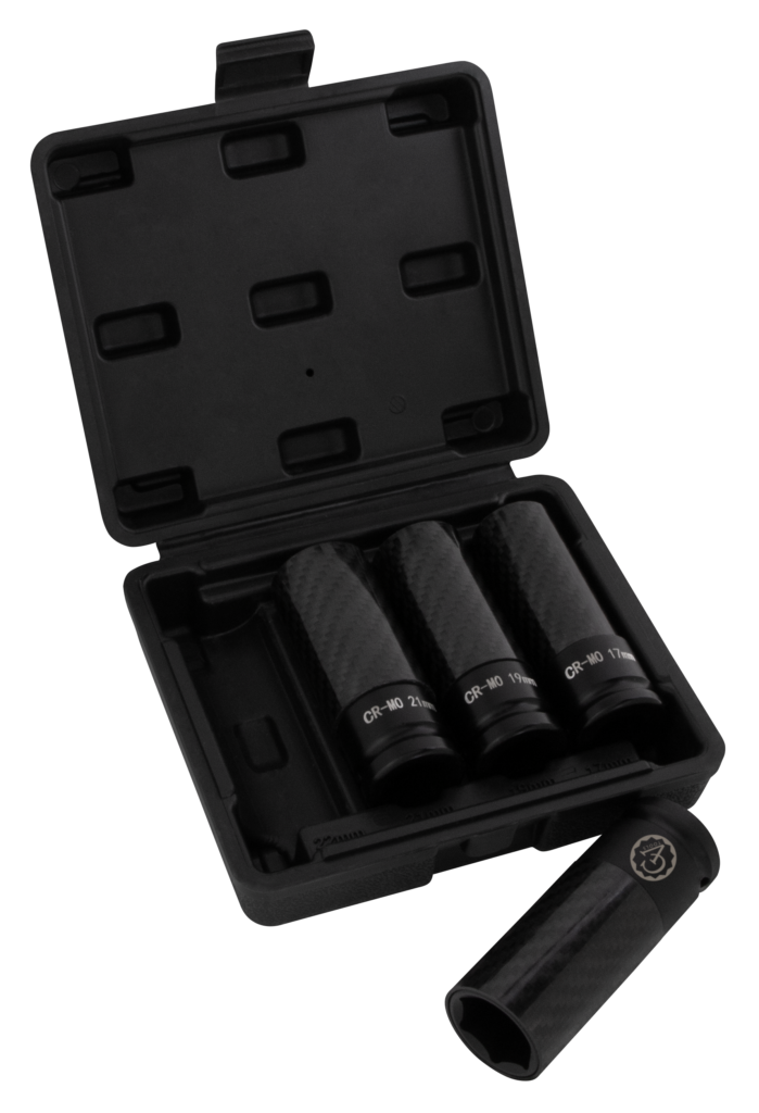 4 PC Carbon Fiber Sleeve Impact Socket Set - Cal-Van Tools